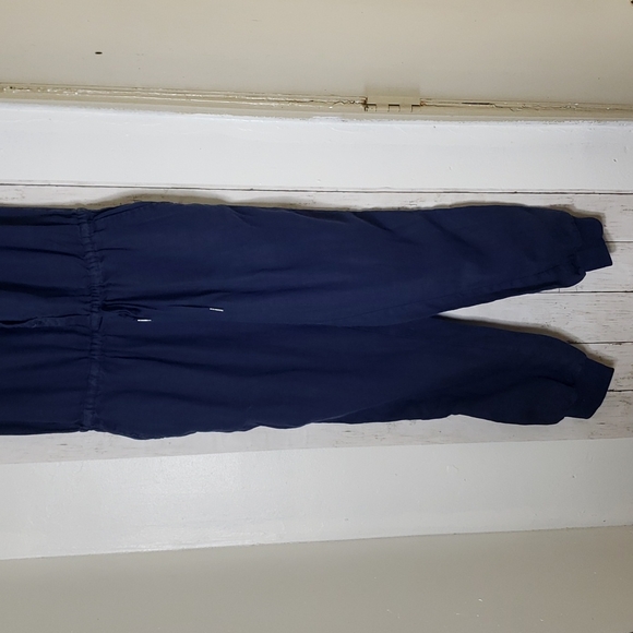Joie Dark  blue 100 % Linen Jumpsuit - Picture 2 of 7